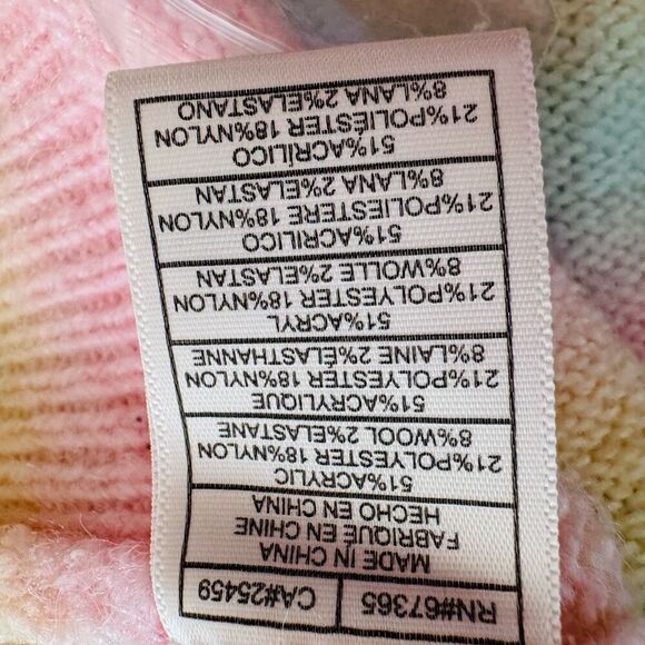 BB Dakota Steve Madden Women Medium M Ombre Pastel Rainbow Sweater Pullover - Picture 8 of 10
